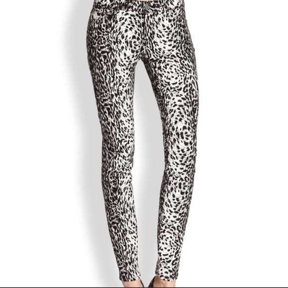 7 For All Mankind Denim - 7 for All Mankind Skinny Jeans cheetah white 29